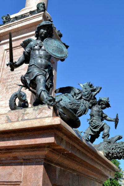 Base of Marys Column at Marienplatz